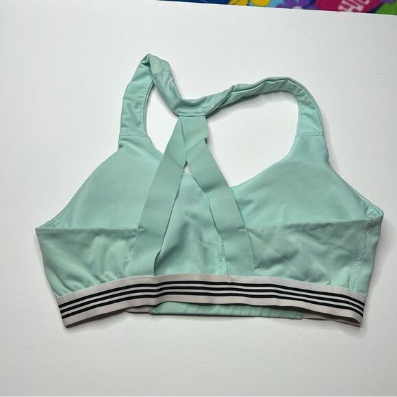 Adidas Light Green Racerback Sports Bra - Picture 3 of 4